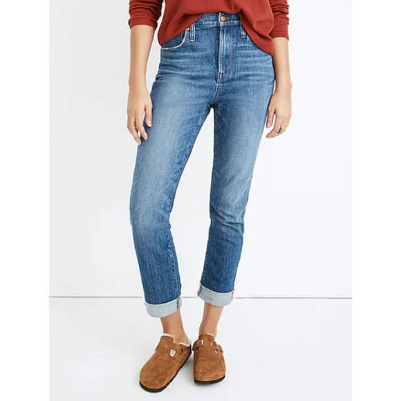 Madewell Denim - Madewell Jeans High Rise Slim Boy Jean Moorland Wash